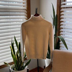 Old Navy Cable Knit Roll Neck Sweater Turtleneck Cream